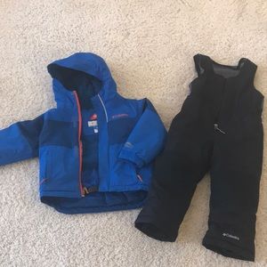 Columbia ski jacket and bib